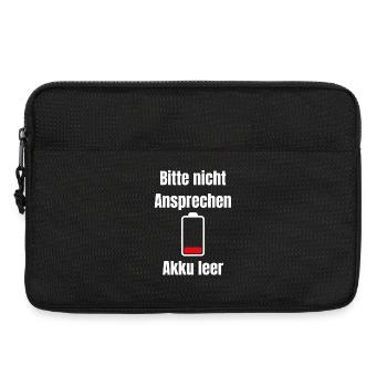 Akku Leer – Bitte Nicht Ansprechen - Laptoptasche 13" - Schwarz - Vorne
