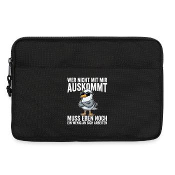 Wer Nicht Mit Mir Auskommt muss Eben Nnoch Ein  - Laptoptasche 13" - Schwarz - Vorne