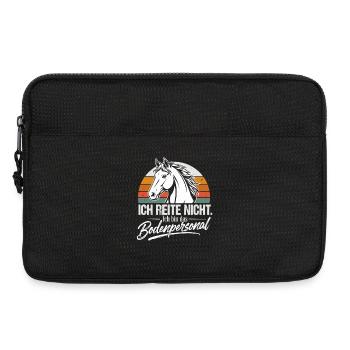  Ich Reite Nicht Ich Bin Das Bodenpersonal Pferd - Laptoptasche 13" - Schwarz - Vorne
