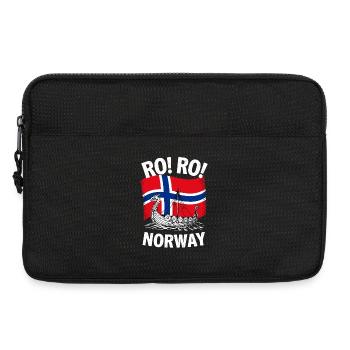  RO RO NORWAY Wikingerschiff Norwegen Flagge - Laptoptasche 13" - Schwarz - Vorne
