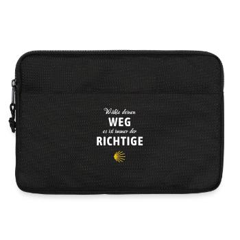 Camino - Der richtige Weg | Jakobsweg, Pilger, - Laptoptasche 13" - Schwarz - Vorne