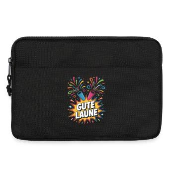 Gute Laune Karneval Fasching Karnevalskostüm Alaaf - Laptoptasche 13" - Schwarz - Vorne