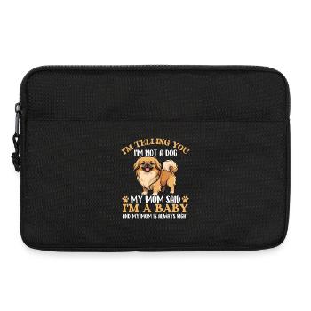 Ich bin kein Hund, ich bin ein Baby – Pekingese Mama Peke Dog - Laptoptasche 13" - Schwarz - Vorne