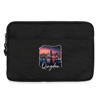 Qingdao Abend Skyline - Laptoptasche 13" - Schwarz - Vorne