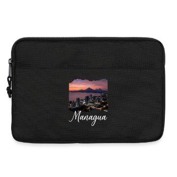 Managua Skyline Sonnenuntergang - Laptoptasche 13" - Schwarz - Vorne