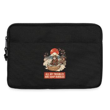 Tous mes soucis sont des bulles de savon - Sacoche pour ordinateur portable 13 pouces - noir - Devant
