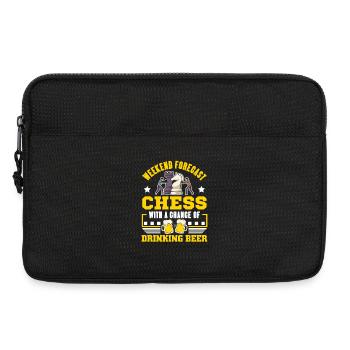 Schach Schachspieler Schachbrett - Laptoptasche 13" - Schwarz - Vorne