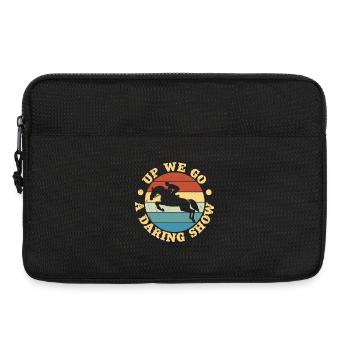 Hobby Horse Rider Up We Go English Riding Horse - Laptoptasche 13" - Schwarz - Vorne