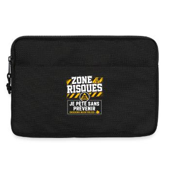 Pète Péteur Cadeau humour personnalisé - Sacoche pour ordinateur portable 13 pouces - noir - Devant
