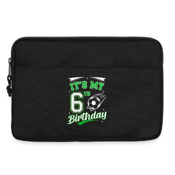 Its My 6th Birthday Soccer Boys 6 Years Birthday 6 - Sacoche pour ordinateur portable 13 pouces - noir - Devant