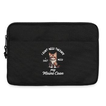 Thérapie Maine Coon - Sacoche pour ordinateur portable 13 pouces - noir - Devant