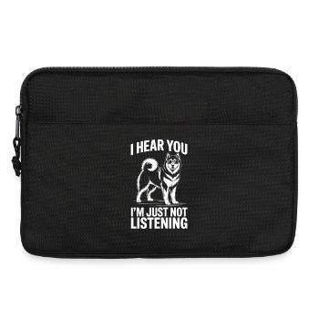 Alaskan Malamute Sprüche Alaskan Malamute Geschenk - Laptoptasche 13" - Schwarz - Vorne