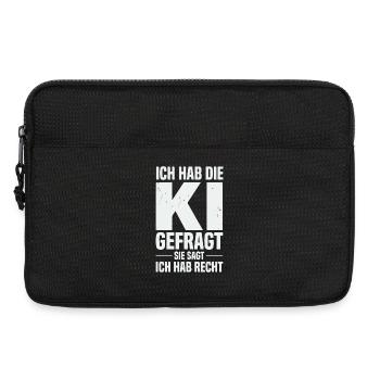 ich hab die ki gefragt sie sagt ich hab recht - Laptoptasche 13" - Schwarz - Vorne