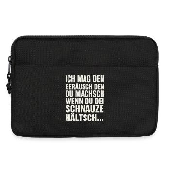 Ich mag den Geraeusch den du machsch wenn du dei - Laptoptasche 13" - Schwarz - Vorne