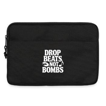 Drop Beats Not Bombs - Laptop bag 13" - black - Front