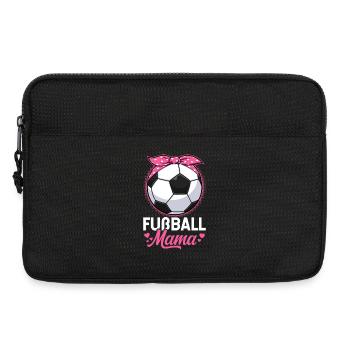Fußball Mama Mutter Fußballfieber Fußballverein - Laptoptasche 13" - Schwarz - Vorne