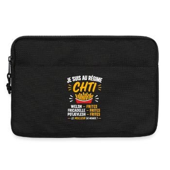 Chti Frites: Culture Nordique - Sacoche pour ordinateur portable 13 pouces - noir - Devant
