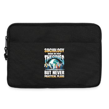 Sociologie où l’on fait des théories mais jamais - Sacoche pour ordinateur portable 13 pouces - noir - Devant