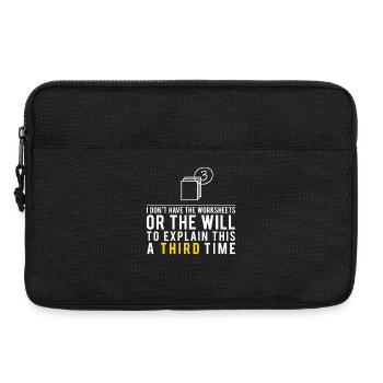Je ne vais pas expliquer ça une troisième fois - Sacoche pour ordinateur portable 13 pouces - noir - Devant