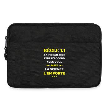 J'aimerais bien être d'accord mais la science  - Sacoche pour ordinateur portable 13 pouces - noir - Devant
