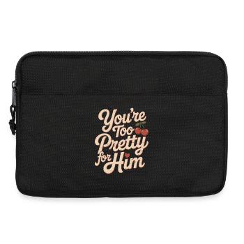 Too Pretty For Him Best Friend BFF Ex Breakup - Laptop bag 13" - black - Front