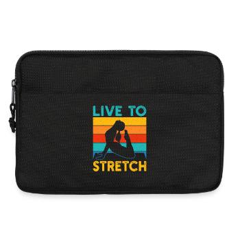 Yoga Live To Stretch Yoga Drôle - Sacoche pour ordinateur portable 13 pouces - noir - Devant
