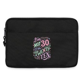 Je n’ai pas 30 ans, j’ai 20 ans dix ans - Sacoche pour ordinateur portable 13 pouces - noir - Devant