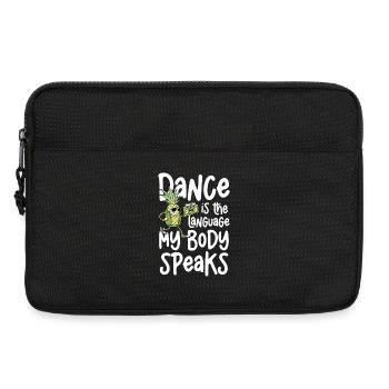 La danse est la langue que mon corps parle - Sacoche pour ordinateur portable 13 pouces - noir - Devant