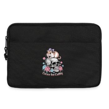 Curse But Cuddly Hamster On Skull - Laptop bag 13" - black - Front