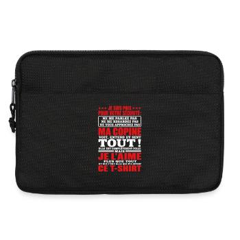 Copain Couple Cadeau humour personnalisé - Sacoche pour ordinateur portable 13 pouces - noir - Devant