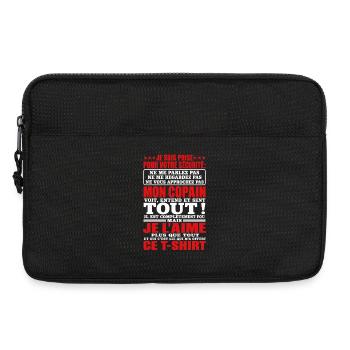 Copine Couple Cadeau humour personnalisé - Sacoche pour ordinateur portable 13 pouces - noir - Devant