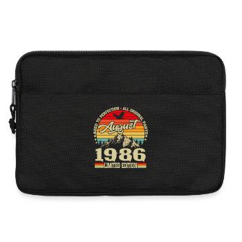 August 1986 Vintage Birthday Gift Retro - Laptop bag 13" - black - Front