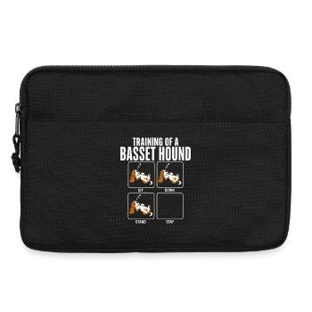 Basset Hound Hund-Trainingshumor - Laptoptasche 13" - Schwarz - Vorne