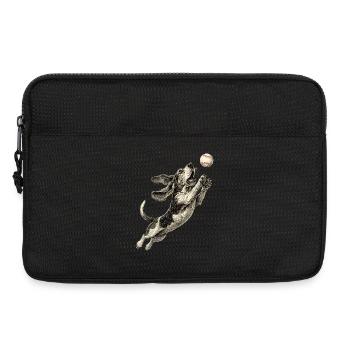 Basset Hound Dog Rasse Baseball - Laptoptasche 13" - Schwarz - Vorne