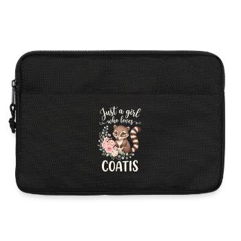 Just a girl who loves coatis - Laptop bag 13" - black - Front