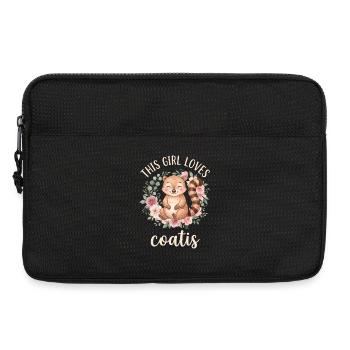 Dieses Mädchen liebt Nasenbären. - Laptoptasche 13" - Schwarz - Vorne