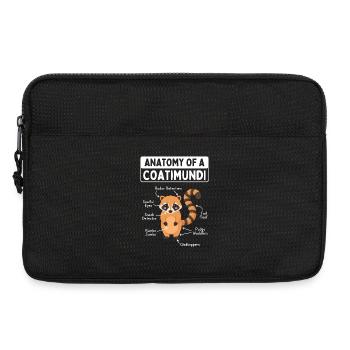 Anatomie d’un coati - Sacoche pour ordinateur portable 13 pouces - noir - Devant