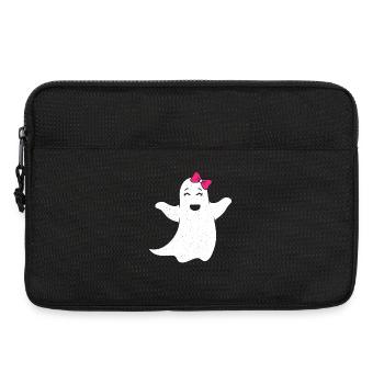 Fille fantôme avec un nœud rose - Sacoche pour ordinateur portable 13 pouces - noir - Devant
