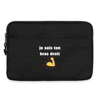 Je suis ton bras droit - Sacoche pour ordinateur portable 13 pouces - noir - Devant