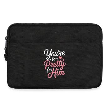 Too Pretty For Him Best Friend BFF Ex Breakup - Laptop bag 13" - black - Front