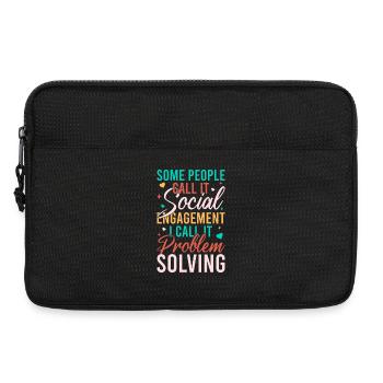 Social Worker Quote Problem Solving Social Work - Laptop bag 13" - black - Front