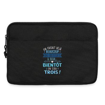 Annonce Grossesse Cadeau humour personnalisé - Sacoche pour ordinateur portable 13 pouces - noir - Devant