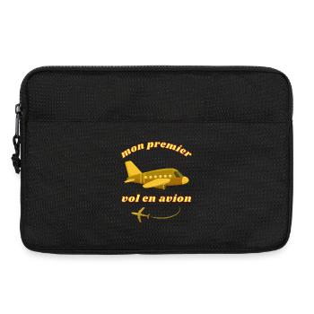 Mon premier vol en avion - Sacoche pour ordinateur portable 13 pouces - noir - Devant