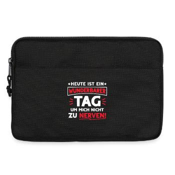Sarkasmus Genervt Ruhe Abstand Bürohumor Ironie - Laptoptasche 13" - Schwarz - Vorne