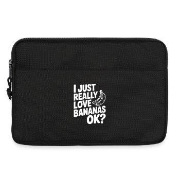 J’adore vraiment les bananes, d’accord ? - Sacoche pour ordinateur portable 13 pouces - noir - Devant
