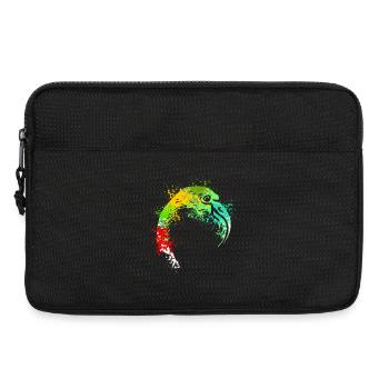 Art éclaboussé de flamant rose - Sacoche pour ordinateur portable 13 pouces - noir - Devant