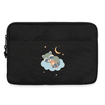 Raton laveur et écureuil dormant - Sacoche pour ordinateur portable 13 pouces - noir - Devant