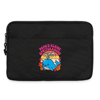 Kleiner Spritzkannon-Wal im Retro-Look - Laptop bag 13" - black - Front