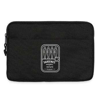 Sardines en boîte noir et blanc - Sacoche pour ordinateur portable 13 pouces - noir - Devant