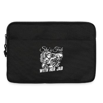 Fab With Her Jab Boxing Gloves - Laptoptasche 13" - Schwarz - Vorne